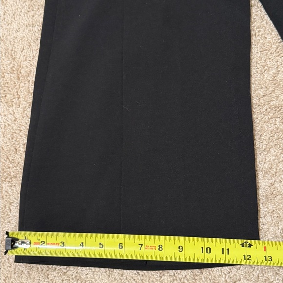White House Black Market Size 6 Wide Leg Crop Dress Pants Front Slit Flat Front - Picture 3 of 6